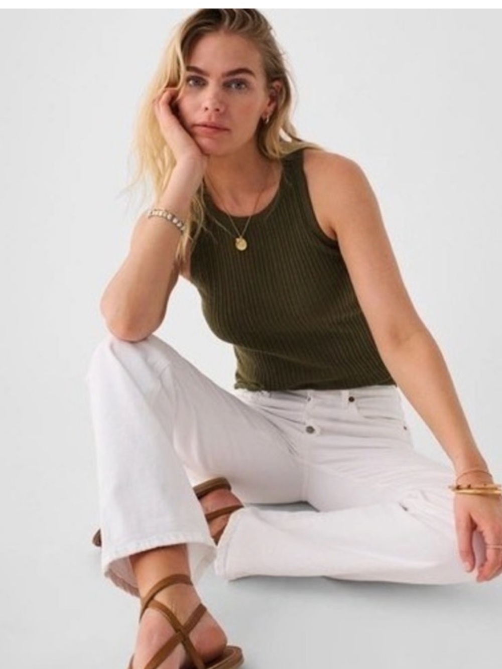 Faherty Cambria Ribbed Tank Top - Picture 2 of 8